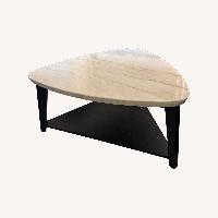 Elm Espresso & Marble Triangle Coffee Table