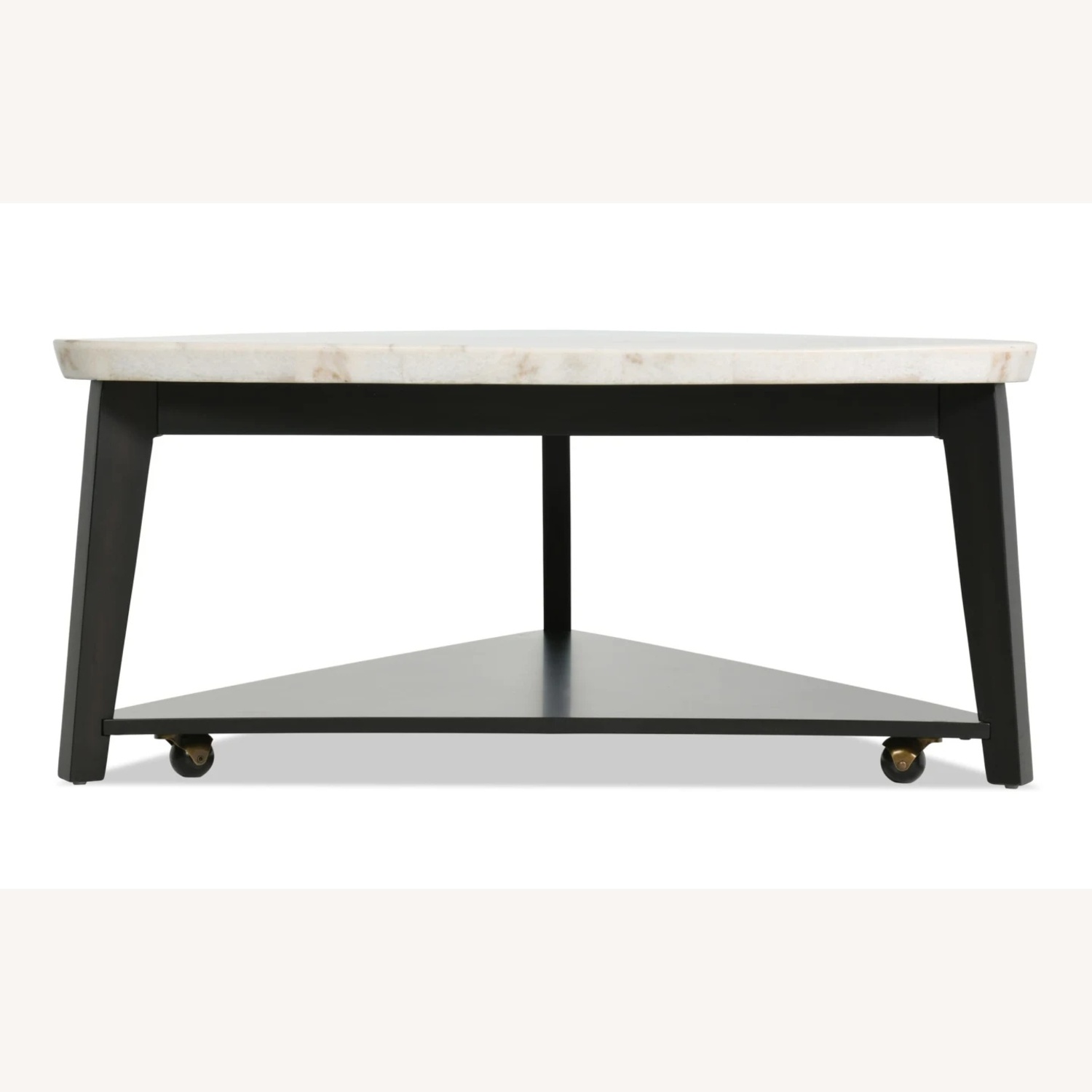 Elm Espresso & Marble Triangle Coffee Table - image-0