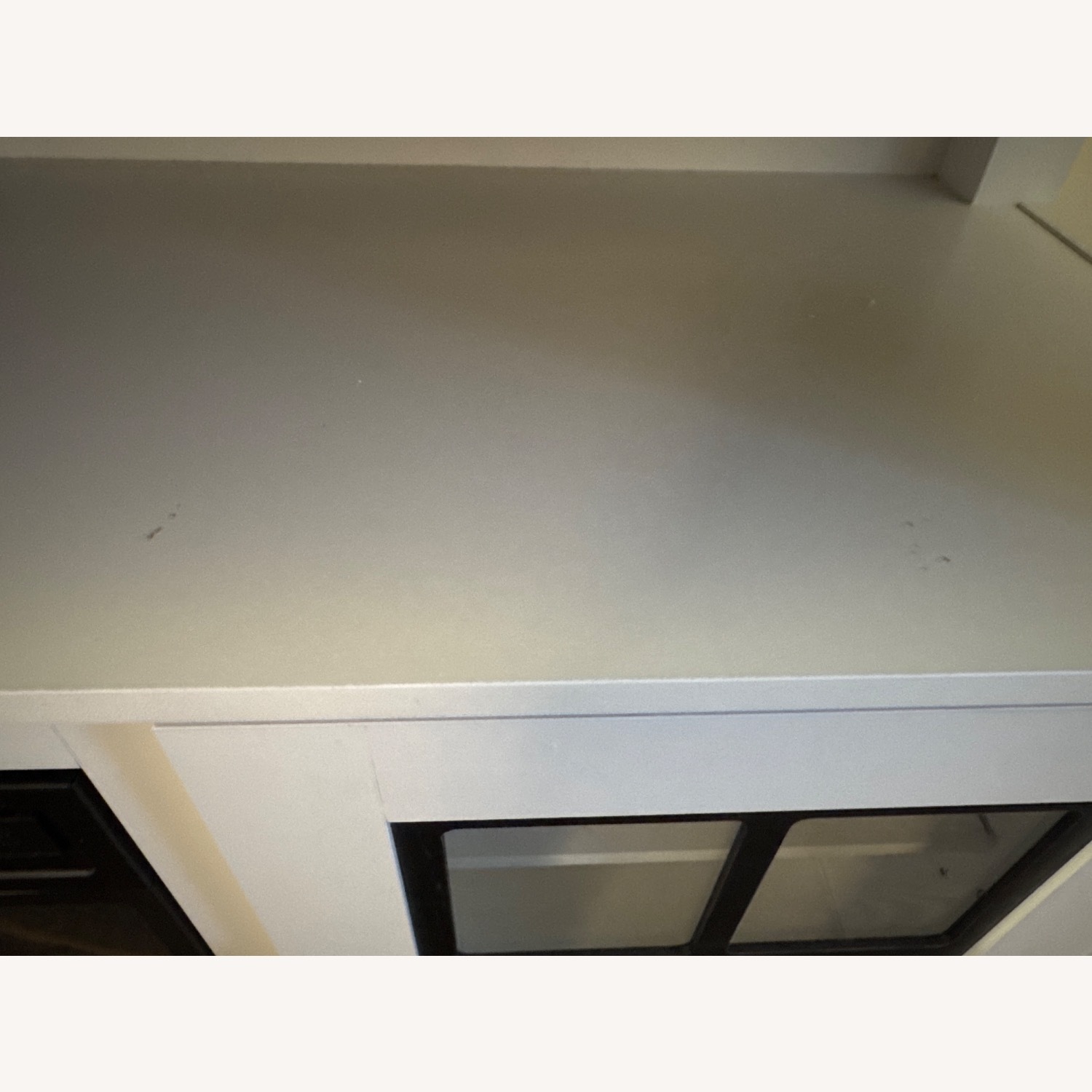 Modern Farmhouse 59.5'' White & Gray Electric Fireplace and TV Stand - image-4