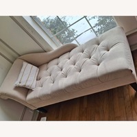White Fabric Chaise Lounge
