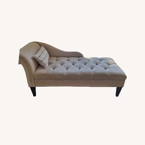 Used White Fabric Chaise Lounge for sale on AptDeco