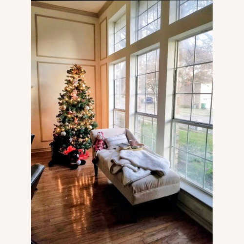 Used White Fabric Chaise Lounge for sale on AptDeco