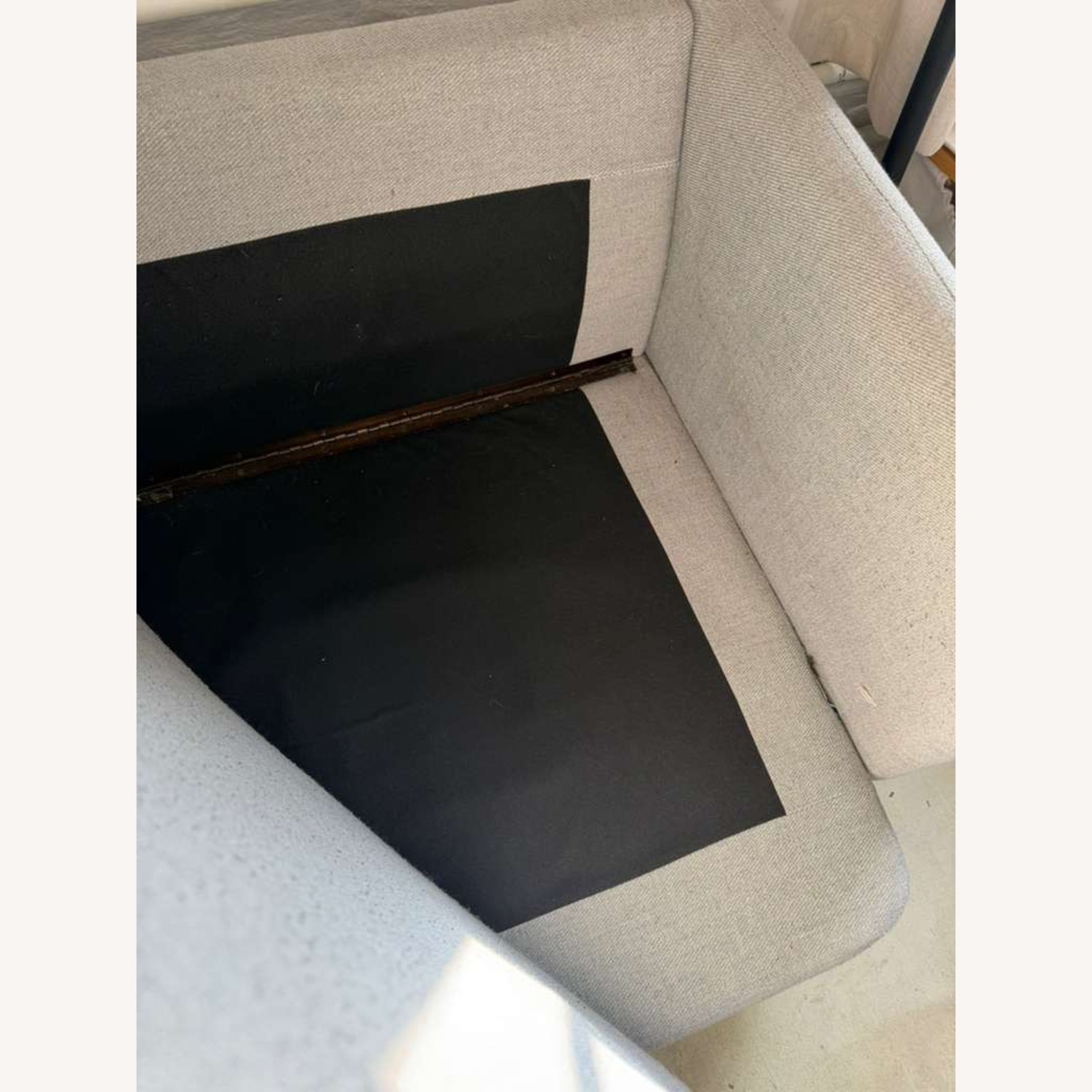 West Elm Auburn Light Gray Fabric 2 Seater Sofa - image-2