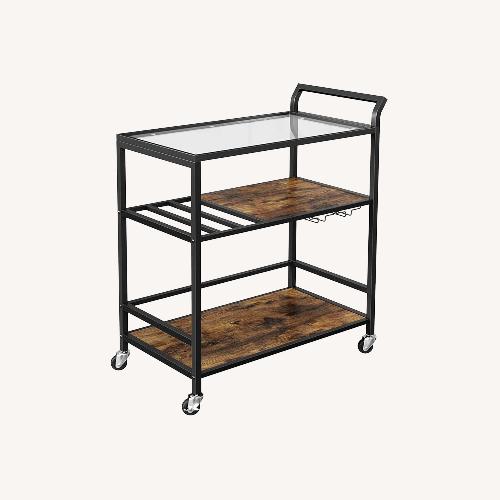 Used VASAGLE Bar Cart in Brown/Black for sale on AptDeco