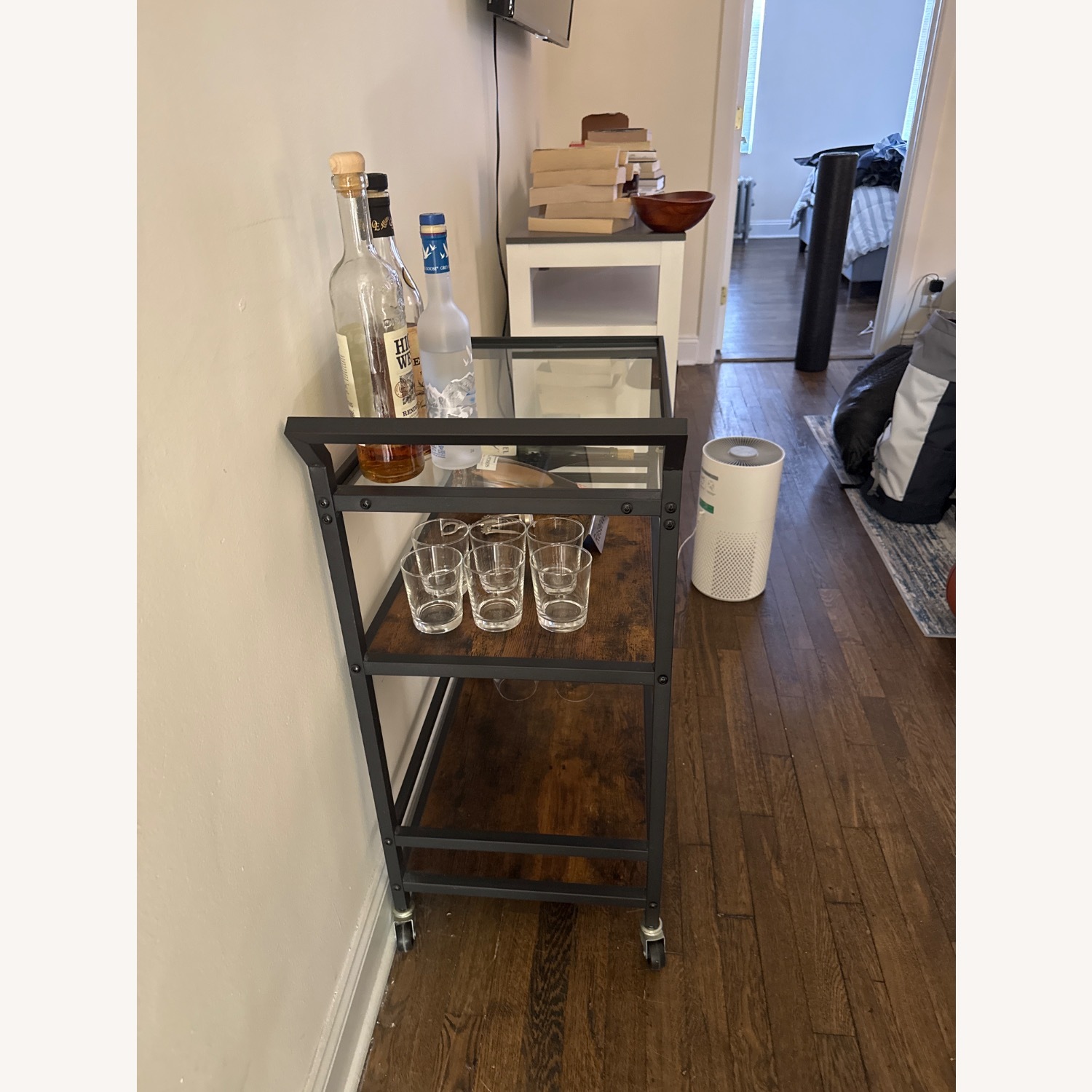 VASAGLE Bar Cart in Brown/Black - image-3