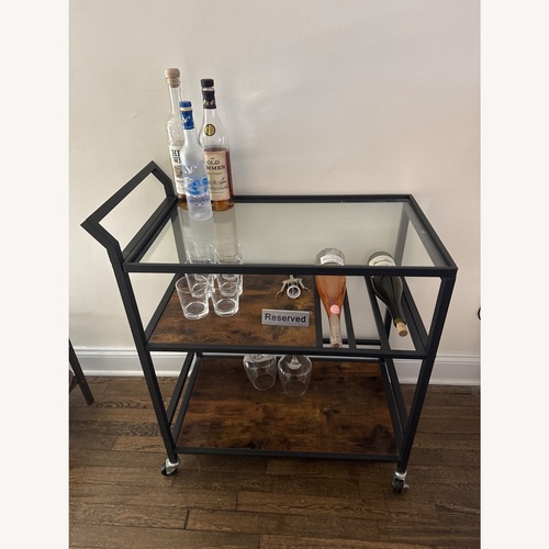Used VASAGLE Bar Cart in Brown/Black for sale on AptDeco