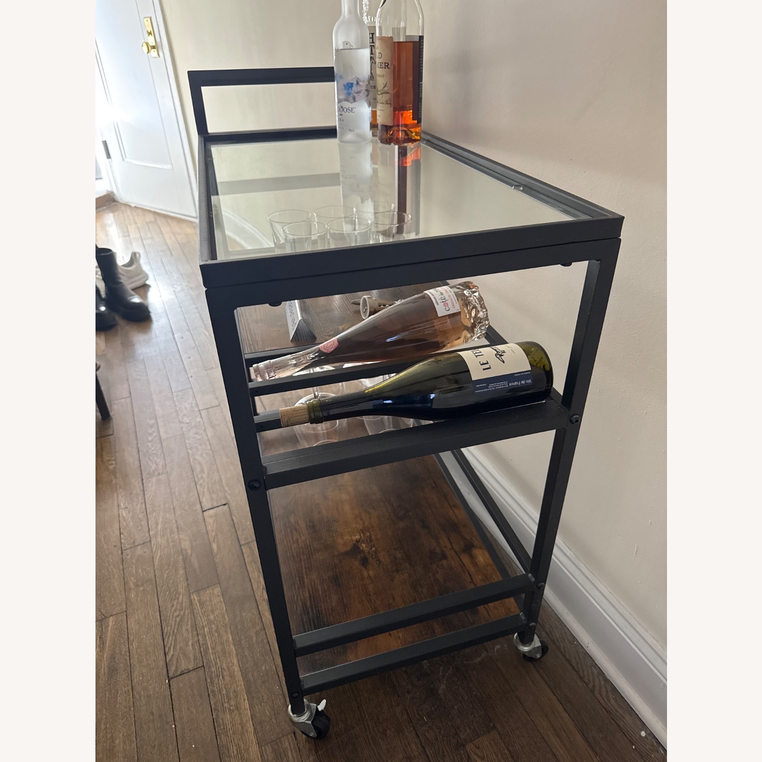 VASAGLE Bar Cart in Brown/Black - image-4