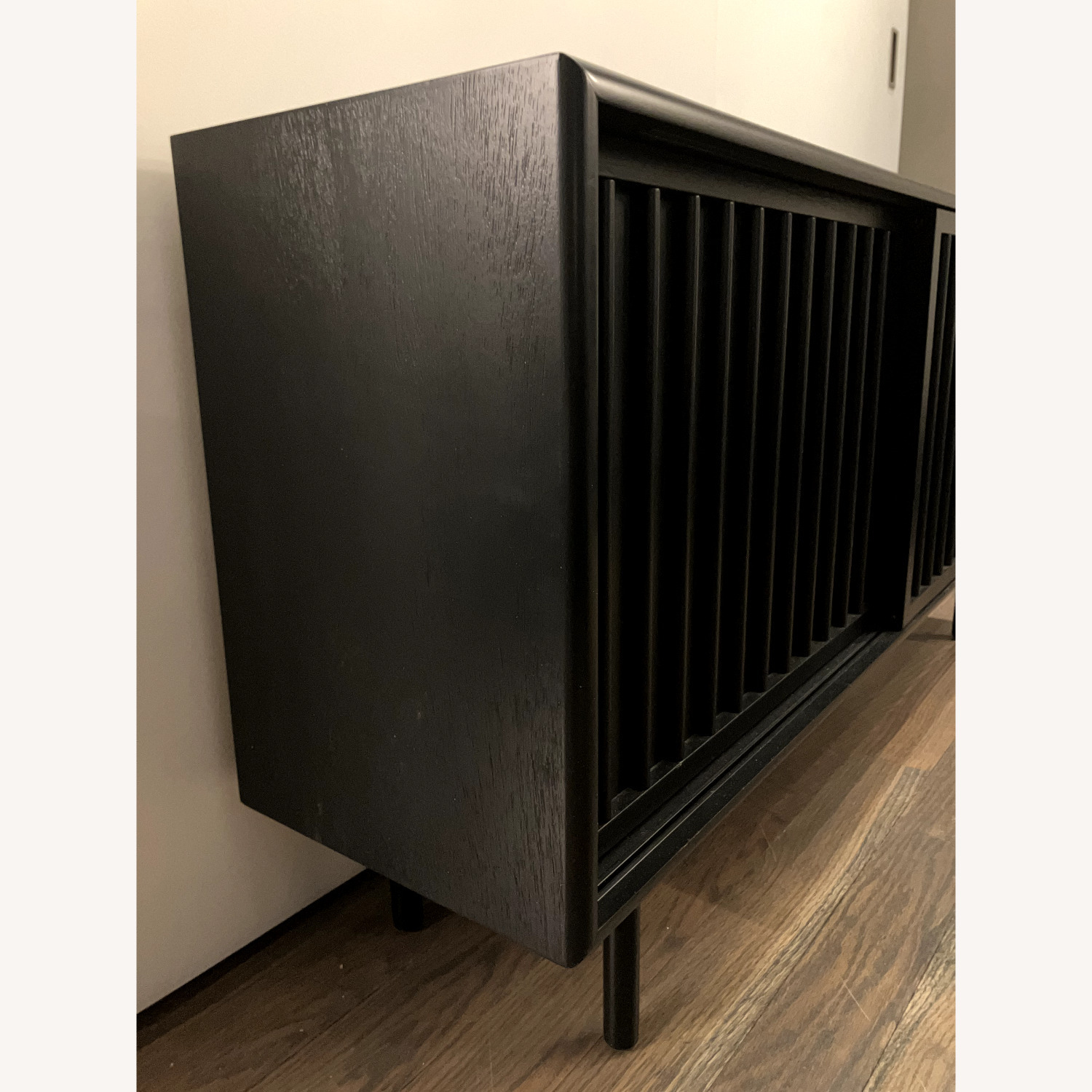 West Elm Black Slatted Shallow Media Console (48") - image-4