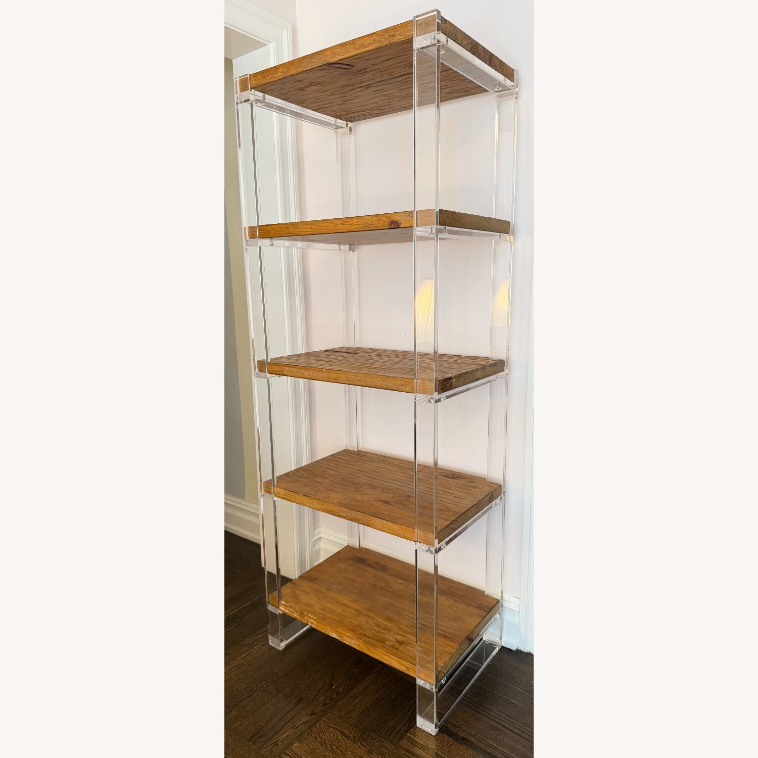Reclaimed Wood and Acrylic Bookshelf - image-1