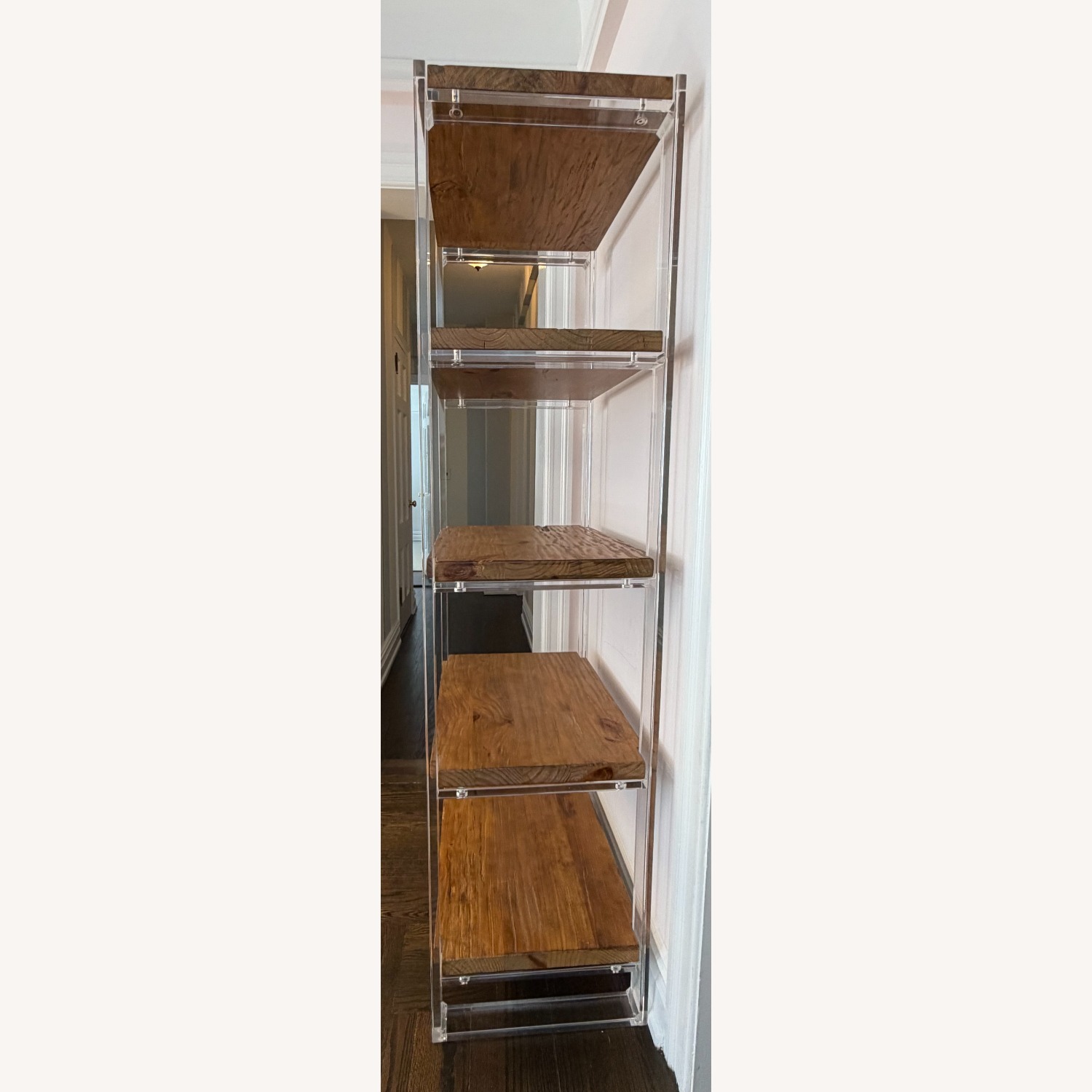Reclaimed Wood and Acrylic Bookshelf - image-2