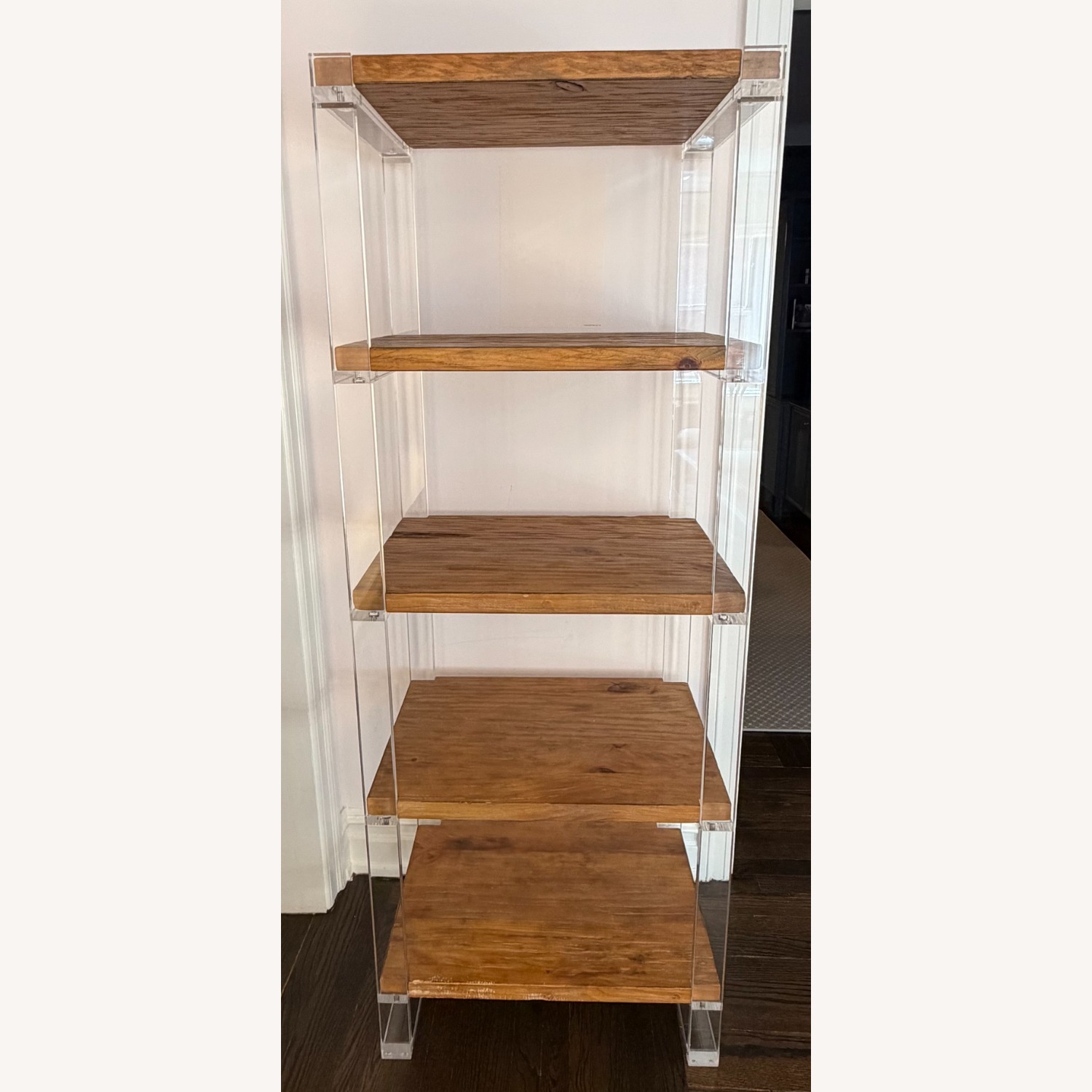 Reclaimed Wood and Acrylic Bookshelf - image-3