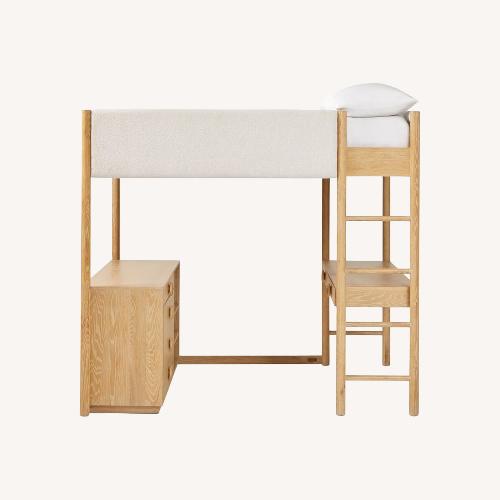 Used West Elm Kids Natural Wood Bunk Bed for sale on AptDeco