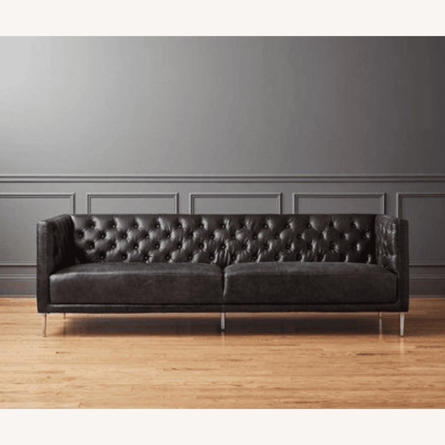 CB2 Savile Dark Brown Sofa - image-4