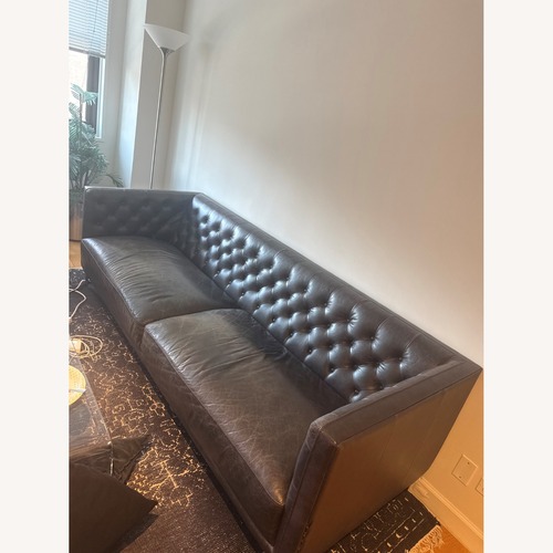 Used CB2 Savile Dark Brown Sofa for sale on AptDeco