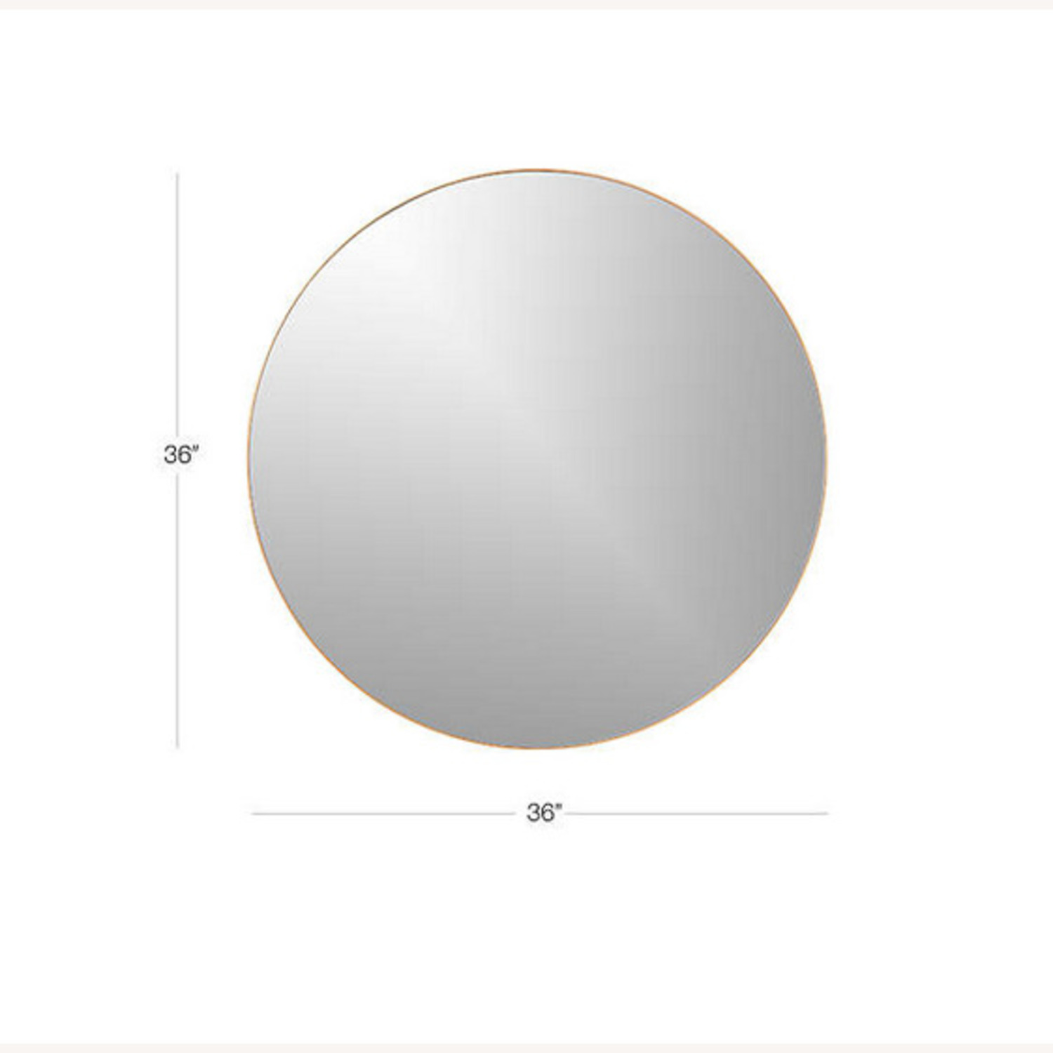 CB2 Glass Round Wall Mirror (36") - image-3