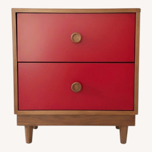 Used Wood Red Nightstand for sale on AptDeco