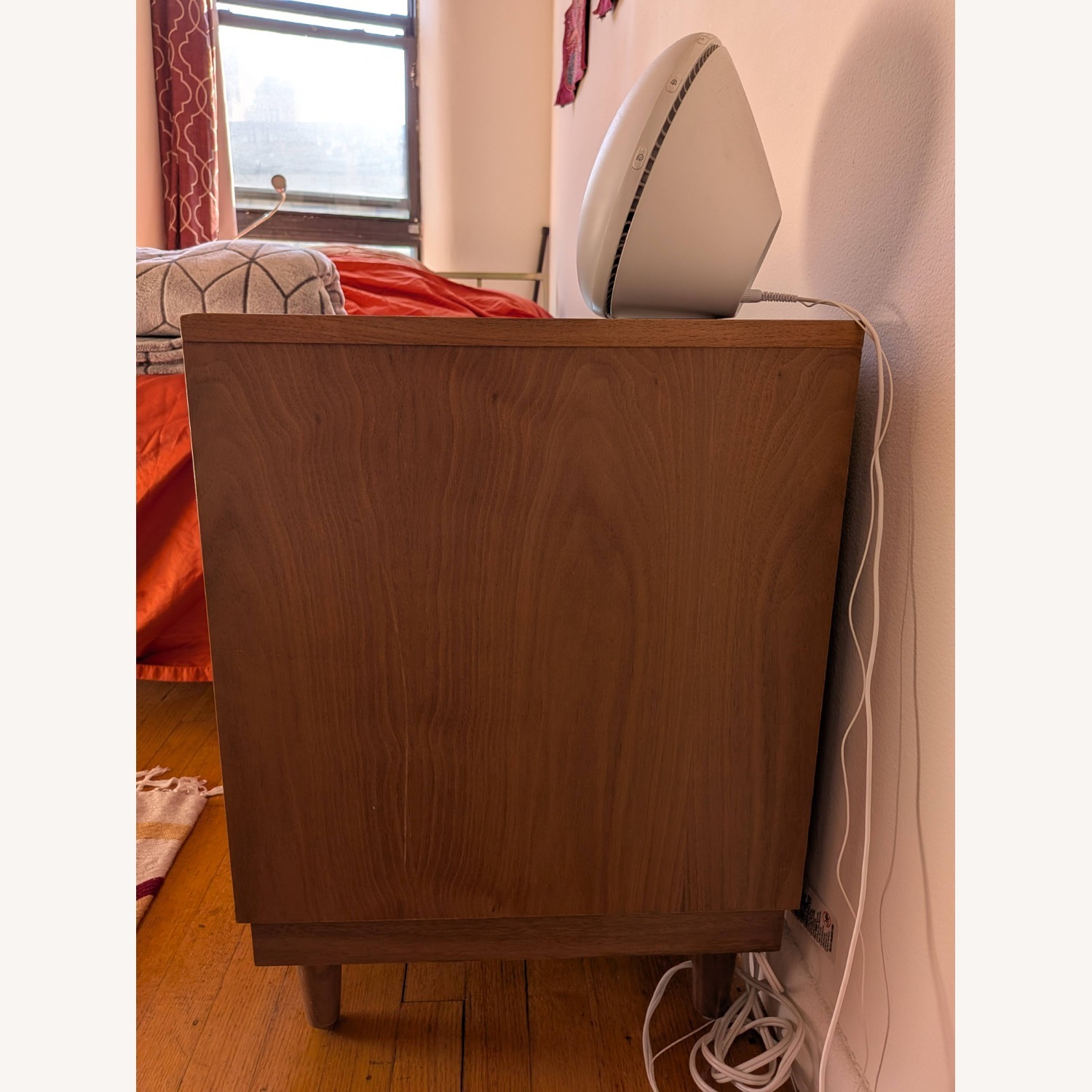 Wood Red Nightstand - image-3