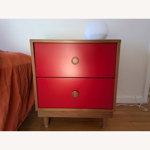 Used Wood Red Nightstand for sale on AptDeco
