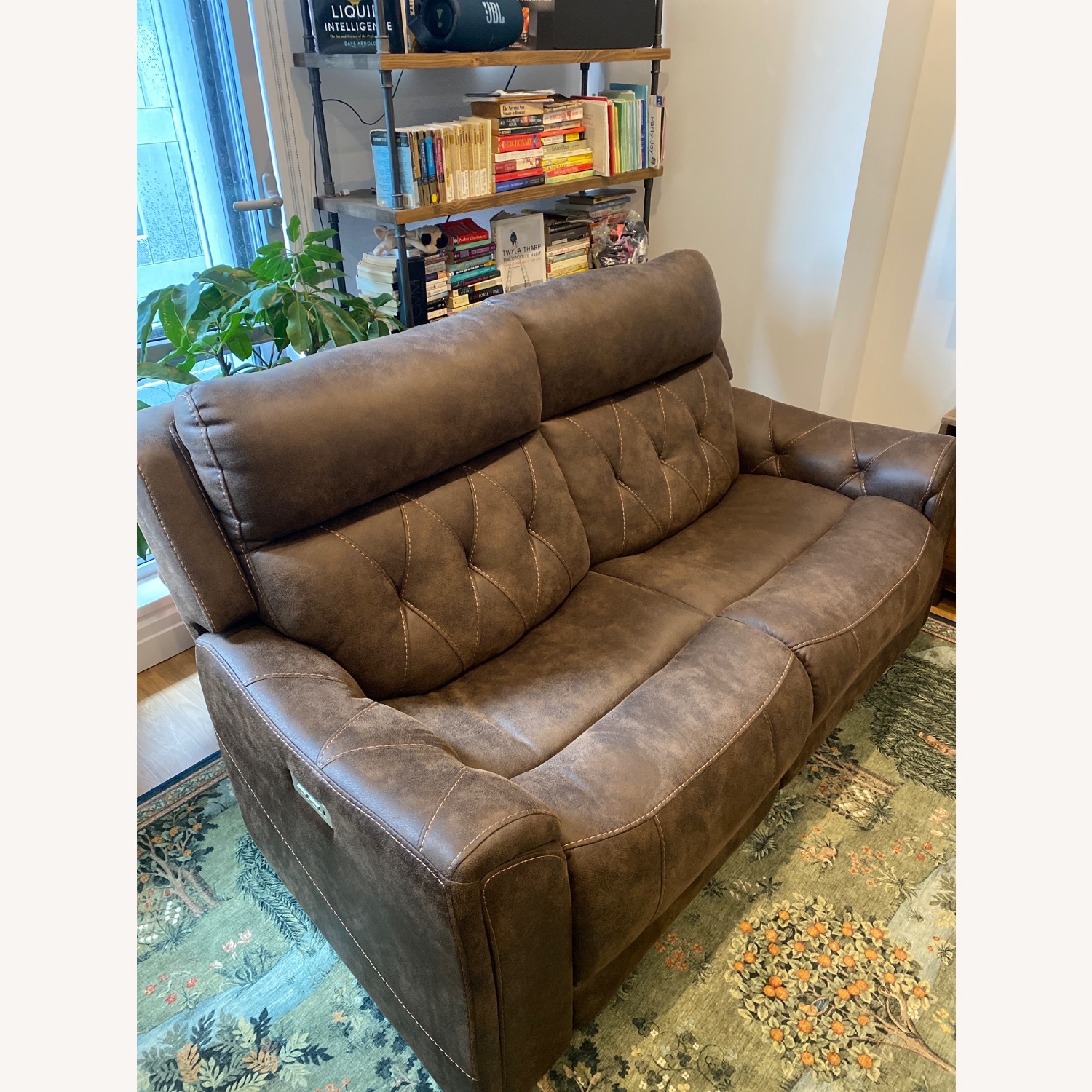 Bob's Discount Furniture Canyon Walnut 70" Power Reclining Loveseat - image-2