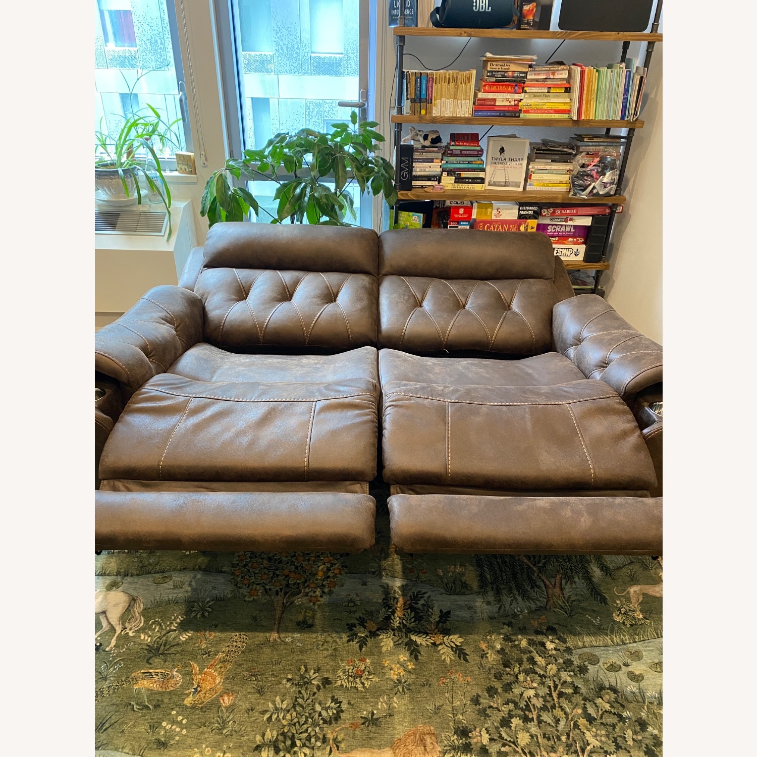 Bob's Discount Furniture Canyon Walnut 70" Power Reclining Loveseat - image-5