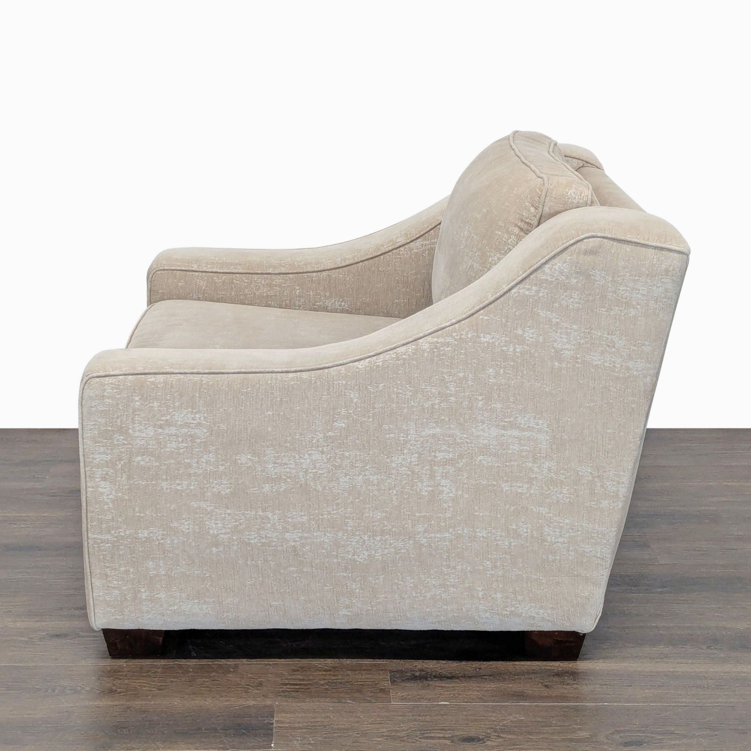 Spacious Beige Lounge Chair with Plush Cushion  - image-4