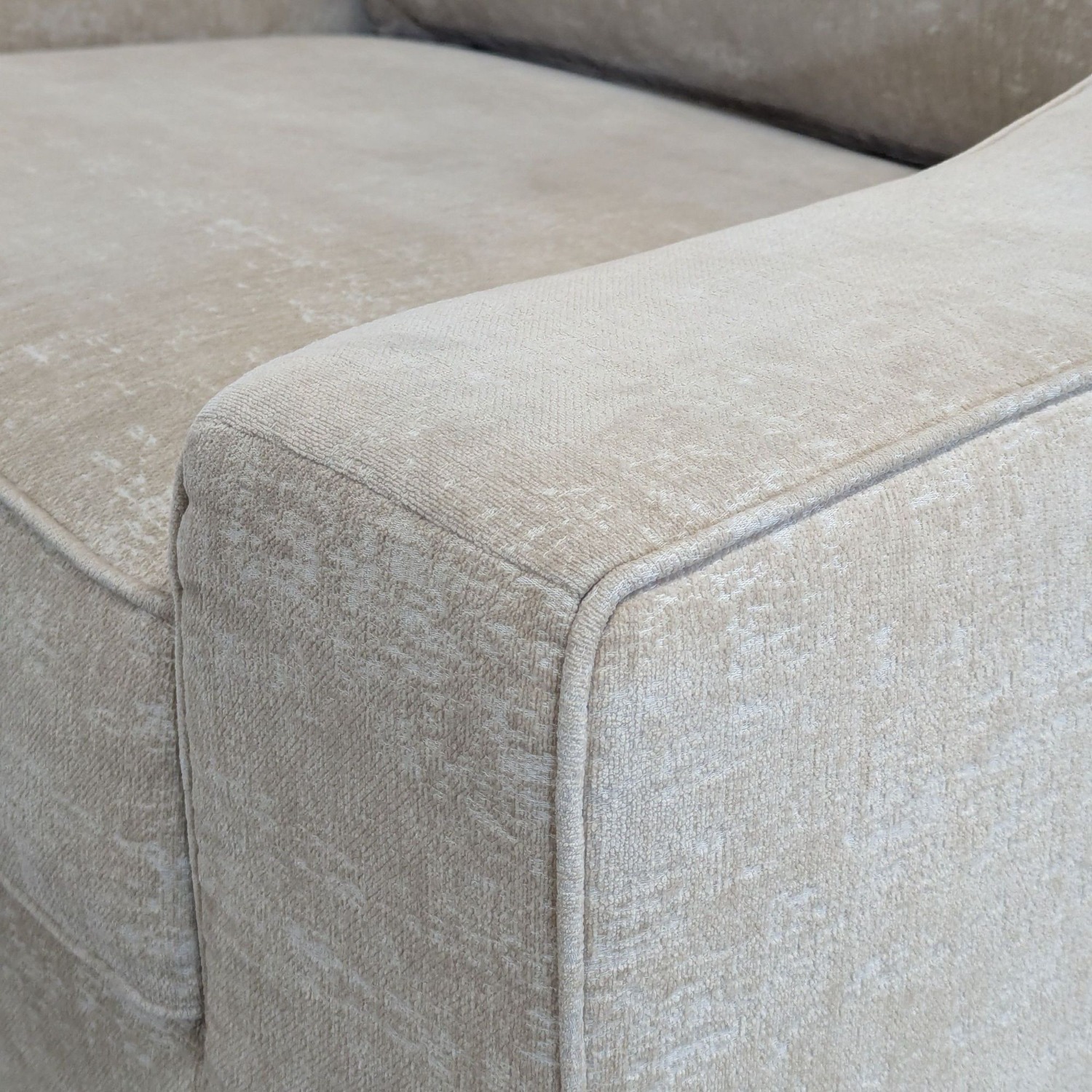 Spacious Beige Lounge Chair with Plush Cushion  - image-6