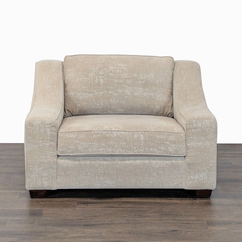 Used Spacious Beige Lounge Chair with Plush Cushion  for sale on AptDeco