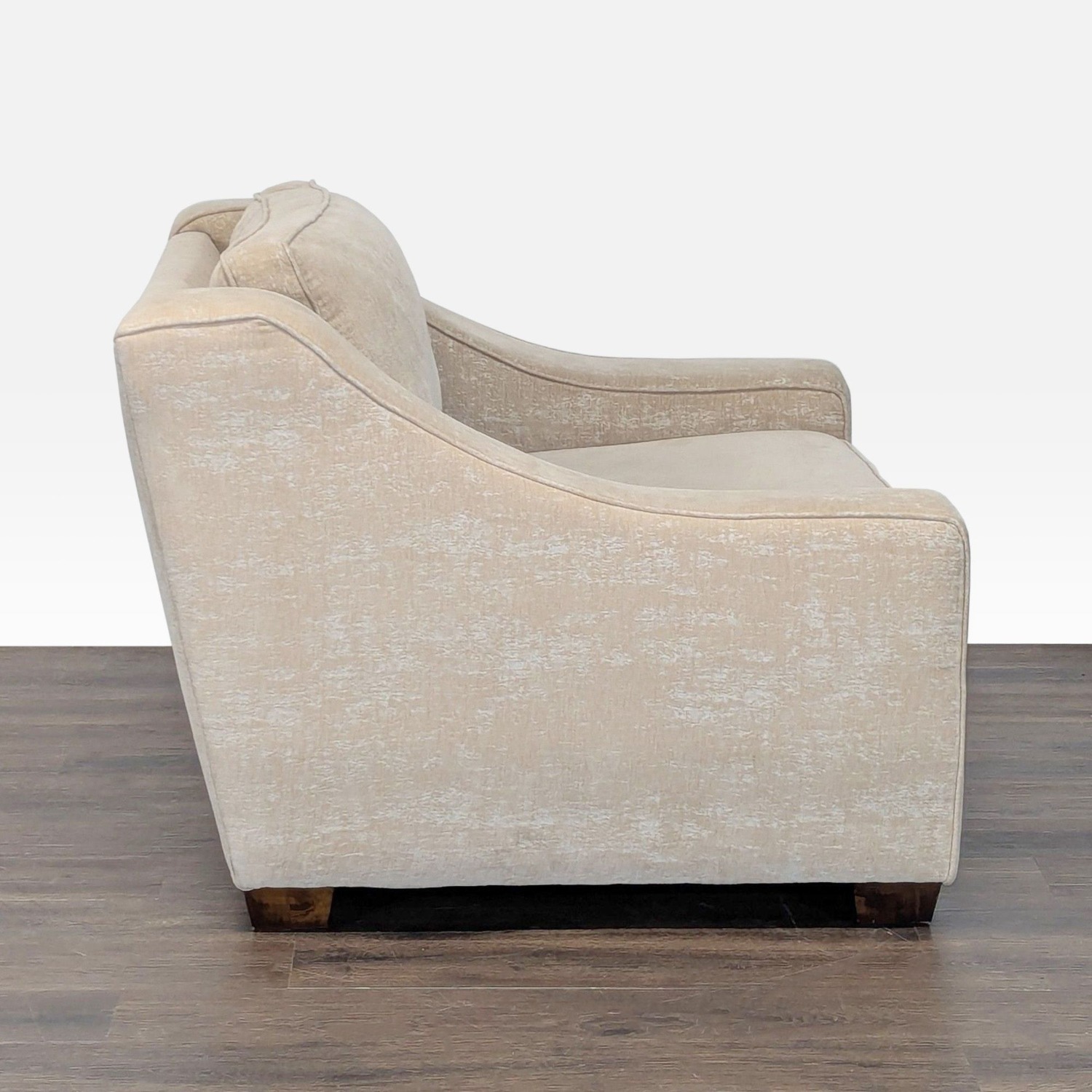 Spacious Beige Lounge Chair with Plush Cushion  - image-2