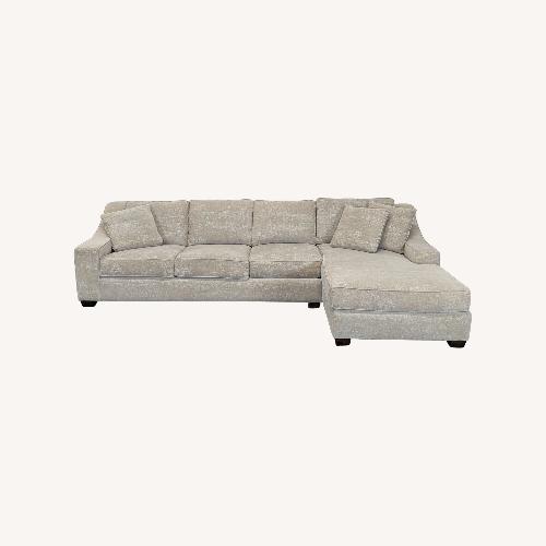 Used Modern Beige Sectional Sofa with Chaise  for sale on AptDeco