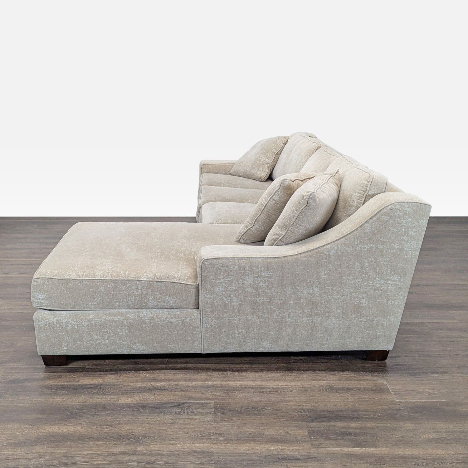 Modern Beige Sectional Sofa with Chaise  - image-4