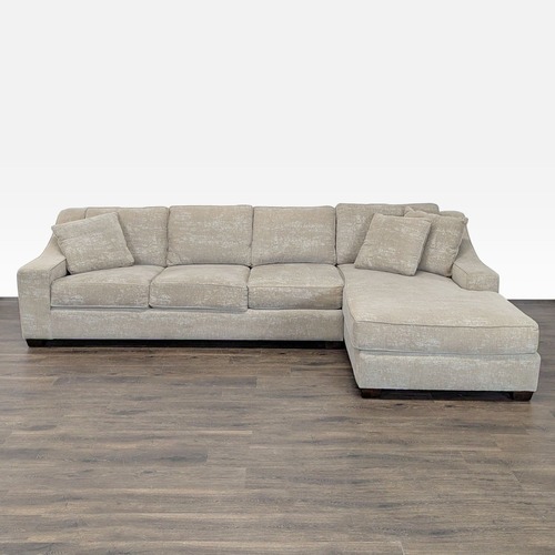 Used Modern Beige Sectional Sofa with Chaise  for sale on AptDeco