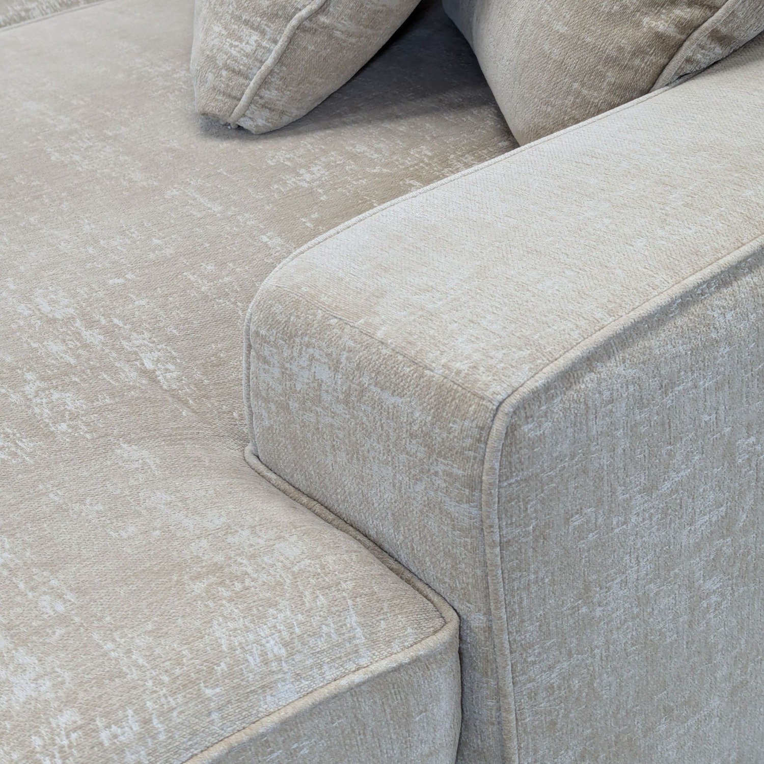 Modern Beige Sectional Sofa with Chaise  - image-5