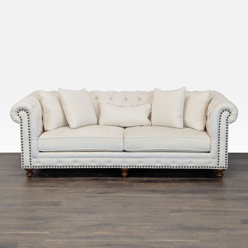 Used Classic 3-Seat Tufted Chesterfield Sofa for sale on AptDeco