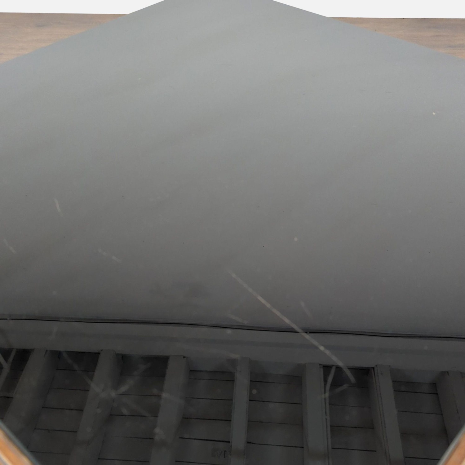 Vintage Glass Top Carved End Table	 - image-7