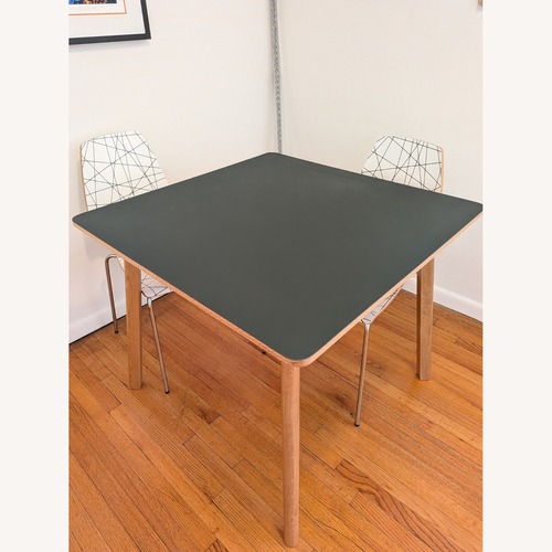 Used Blu Dot Apt Navy Green/White Oak Square Table for sale on AptDeco