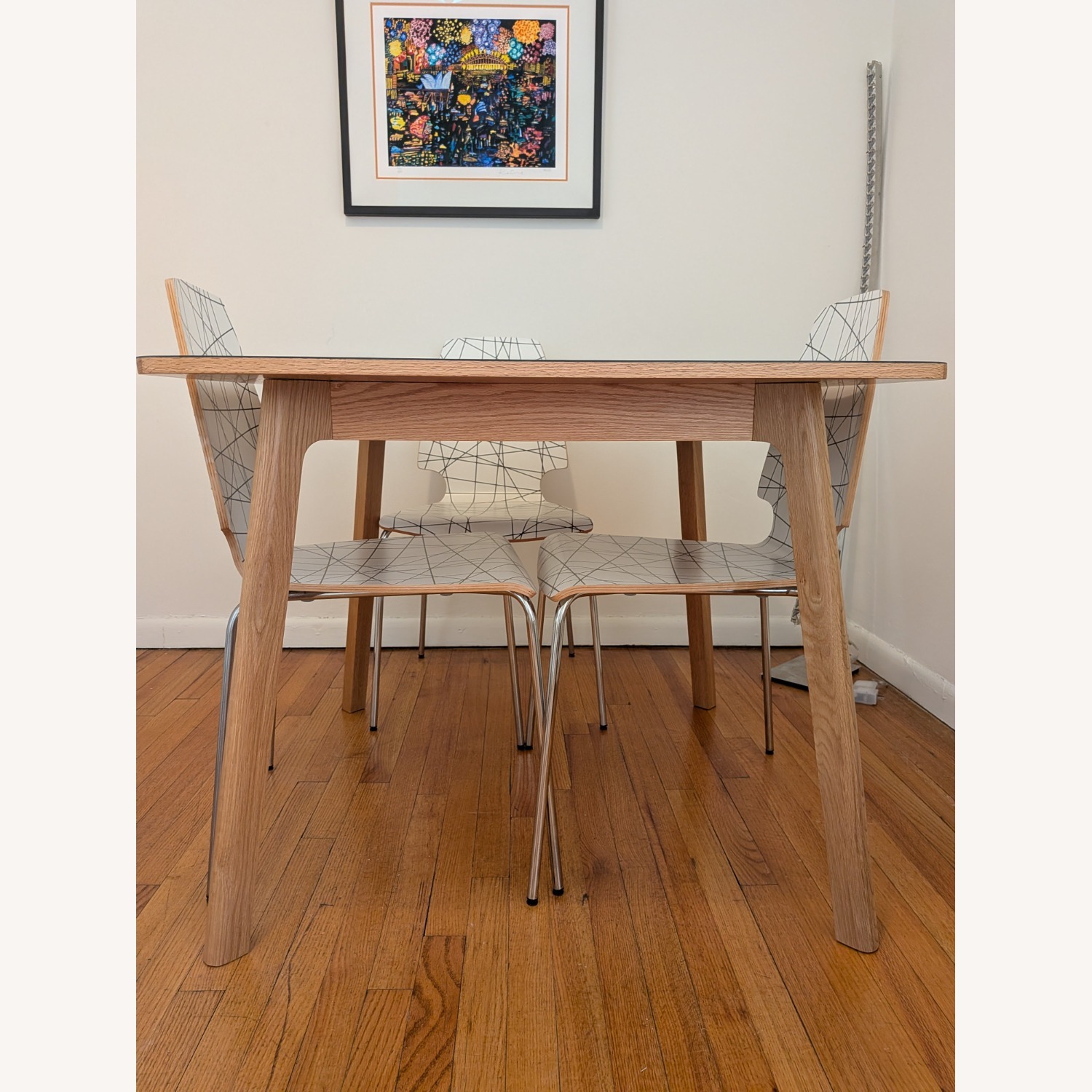 Blu Dot Apt Navy Green/White Oak Square Table - image-4