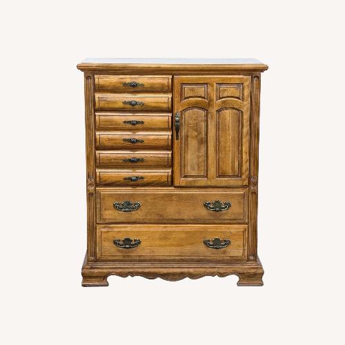 Used Vintage 8-Drawer Wooden Dresser with Cabinet for sale on AptDeco