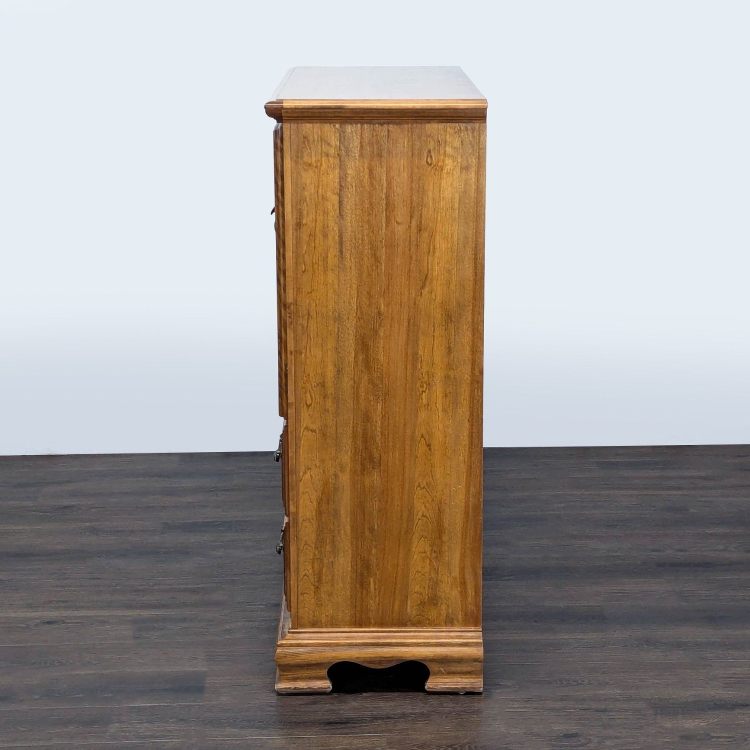 Vintage 8-Drawer Wooden Dresser with Cabinet - image-6