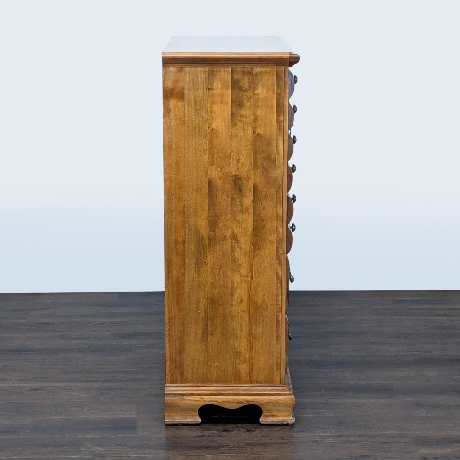 Vintage 8-Drawer Wooden Dresser with Cabinet - image-4