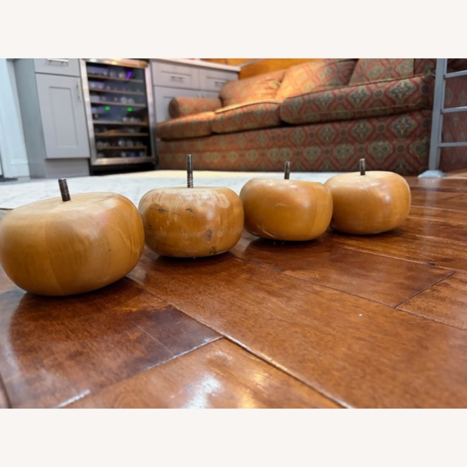 Retro Red & Olive Green Couch - image-5