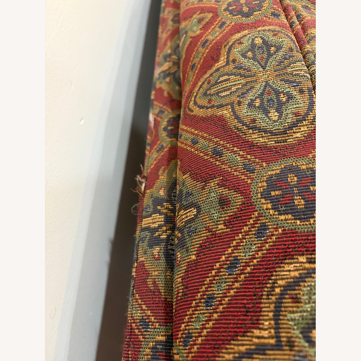 Retro Red & Olive Green Couch - image-3