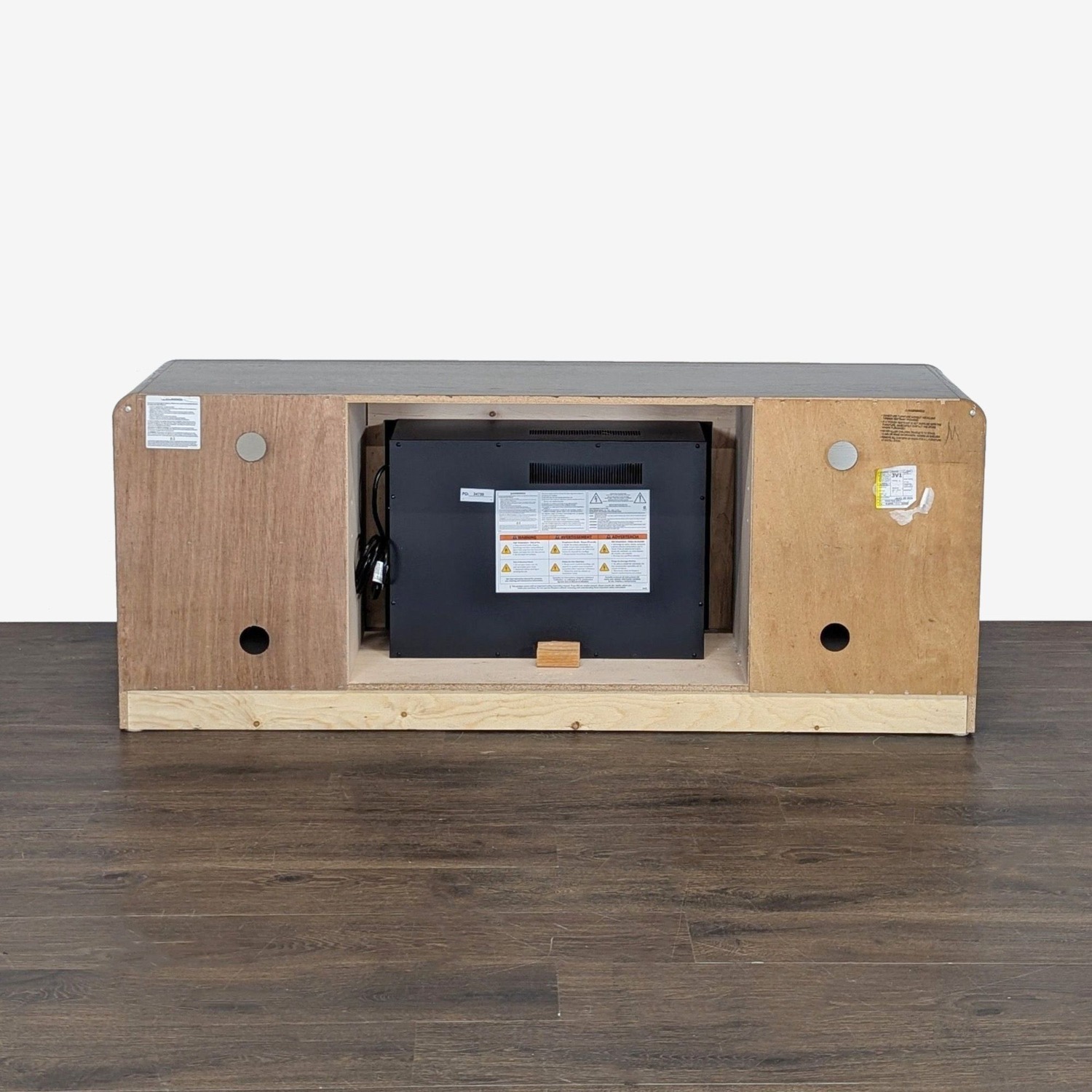 Living Spaces Kabria Cocoa Fireplace TV Stand - image-4