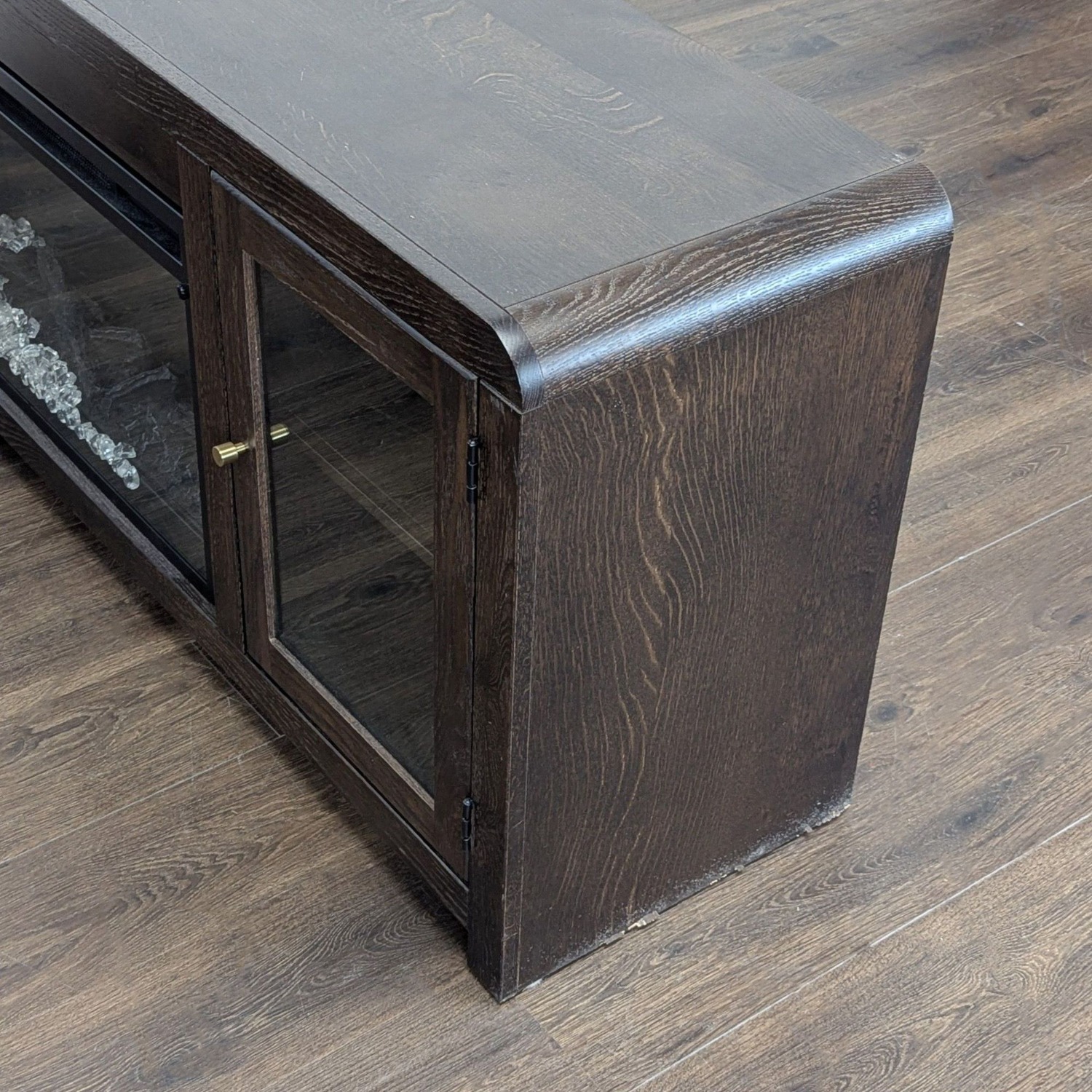 Living Spaces Kabria Cocoa Fireplace TV Stand - image-6