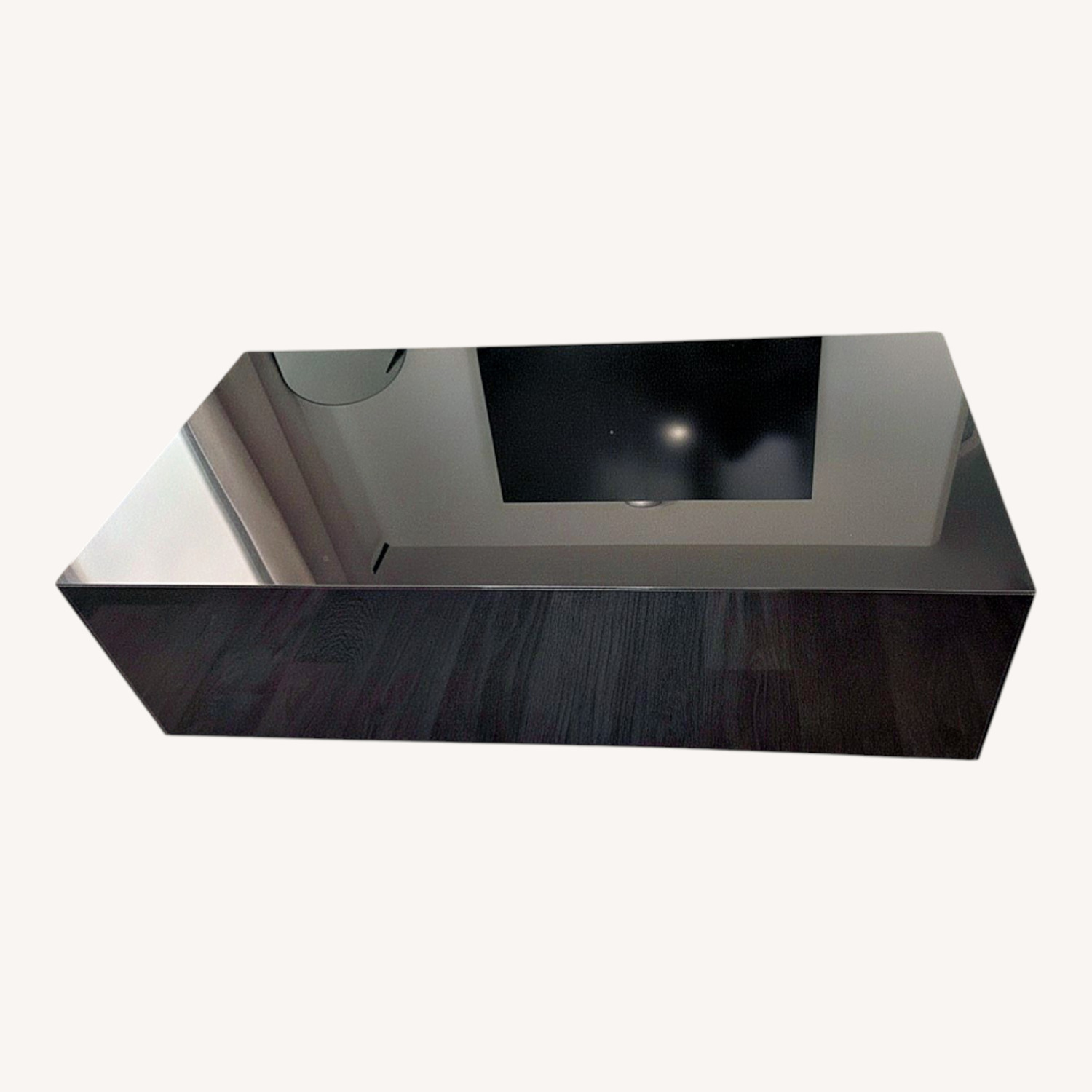 Modern Black Glass Coffee Table - image-0