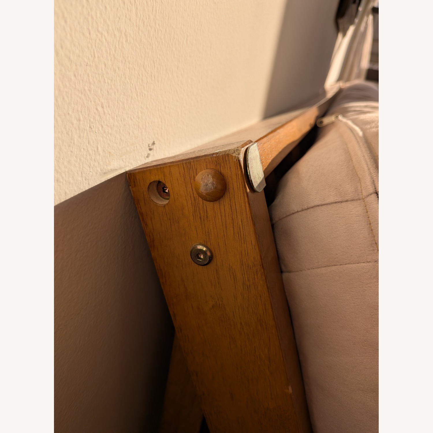 Queen-size futon with folding end tables - image-5