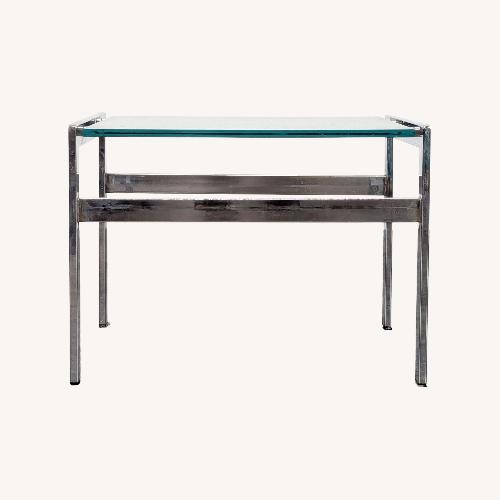 Used Glass and Chrome End Table for sale on AptDeco