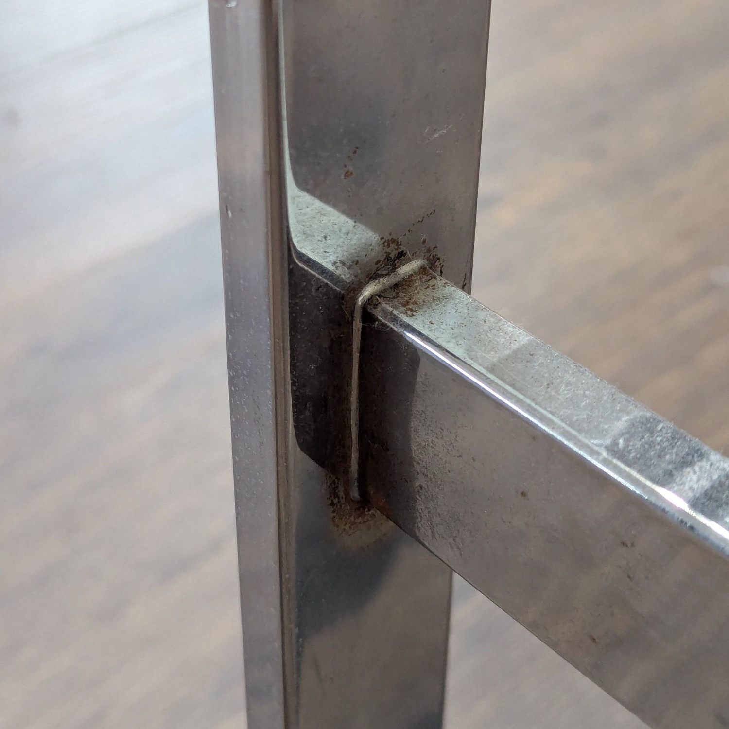 Glass and Chrome End Table - image-7