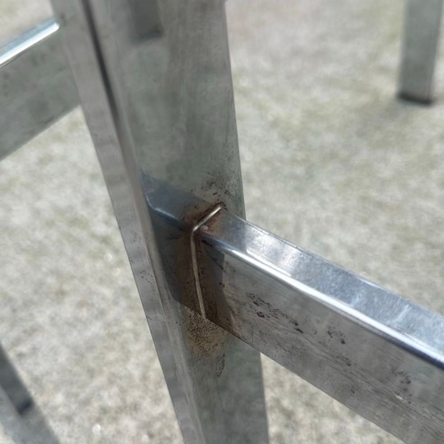 Glass and Chrome End Table - image-1