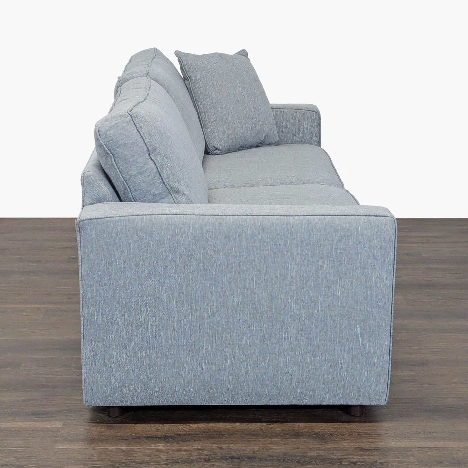 Room & Board 3-Seat Modern Gray Sofa with Pillow - image-2