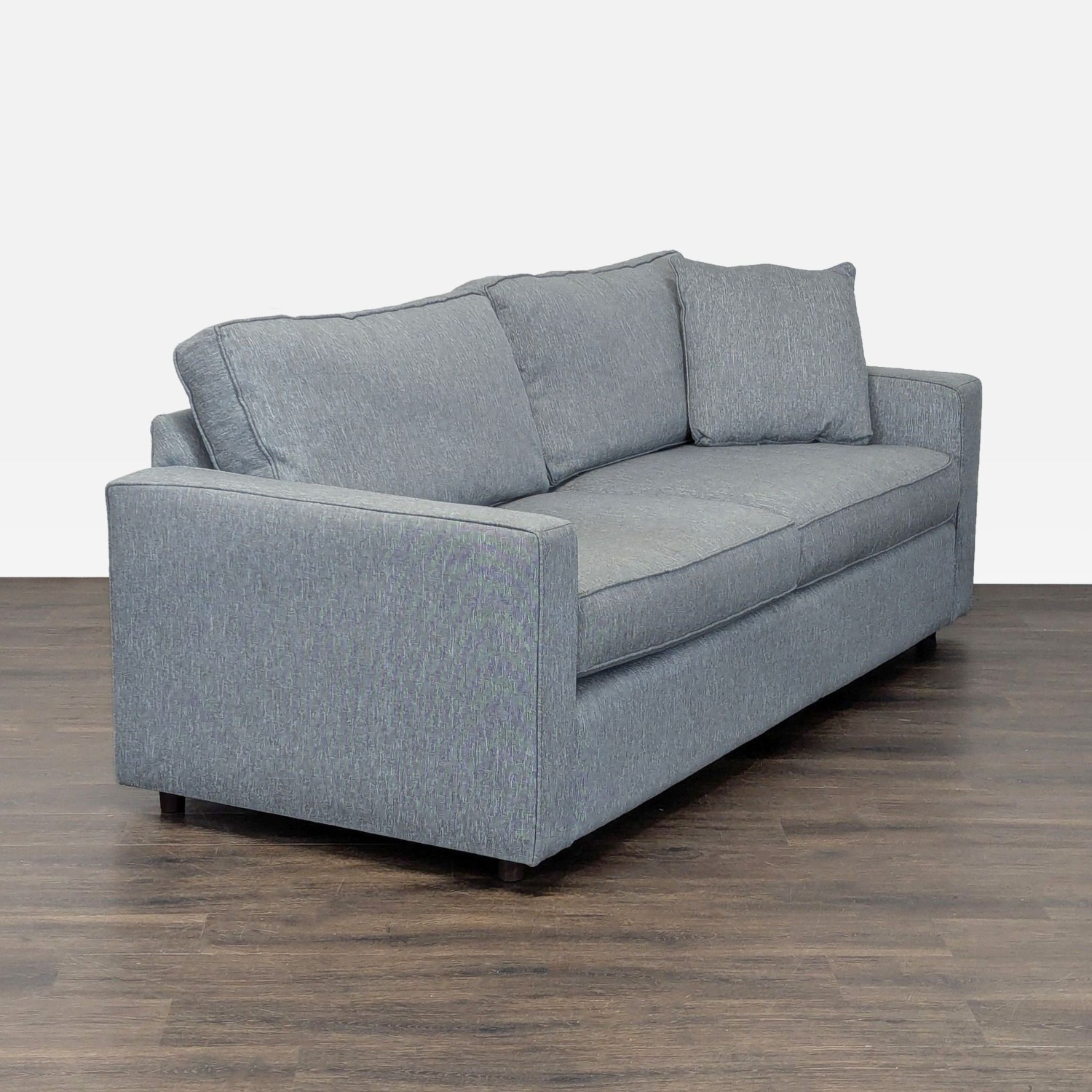 Room & Board 3-Seat Modern Gray Sofa with Pillow - image-8